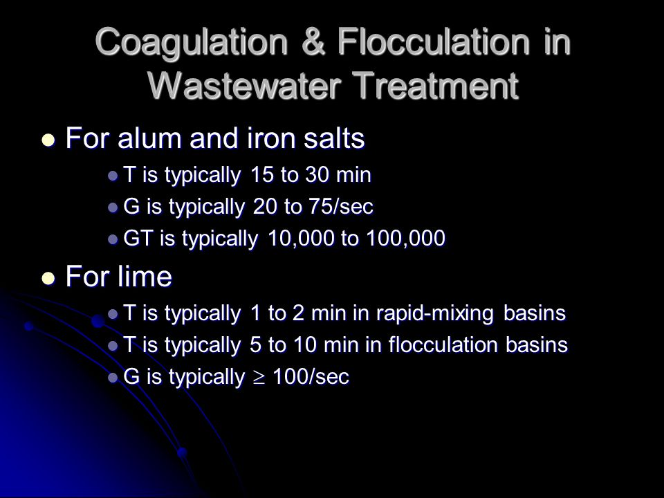 Coagulation & Flocculation in Wastewater Treatment