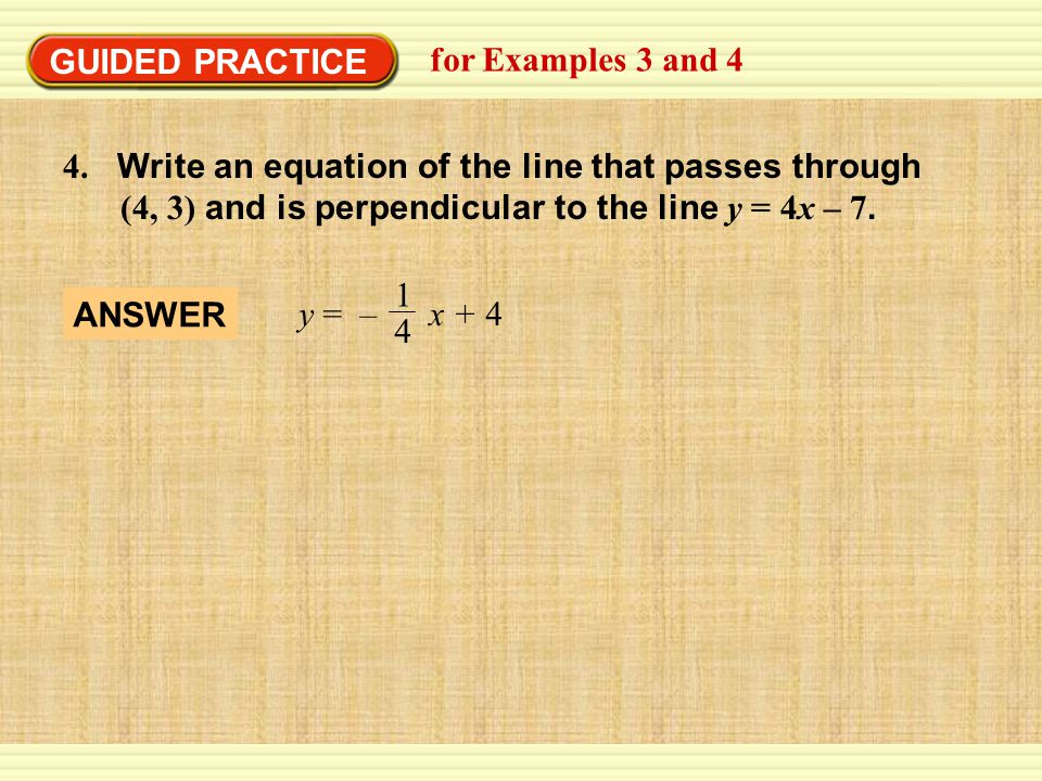GUIDED PRACTICE for Examples 3 and 4.