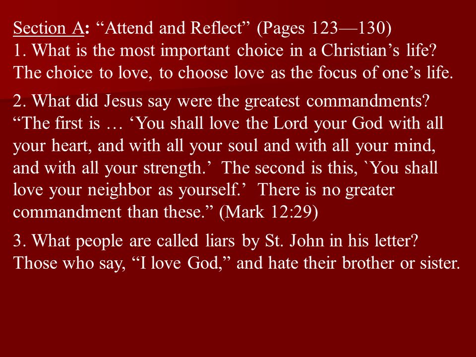 Section A: Attend and Reflect (Pages 123—130)