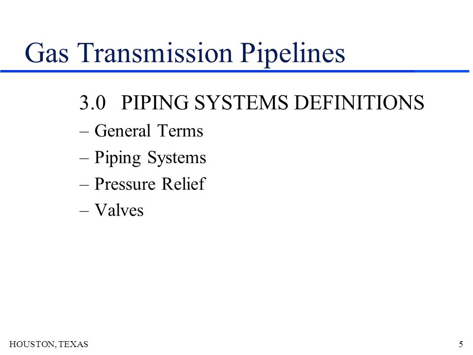 Gas Transmission Pipelines