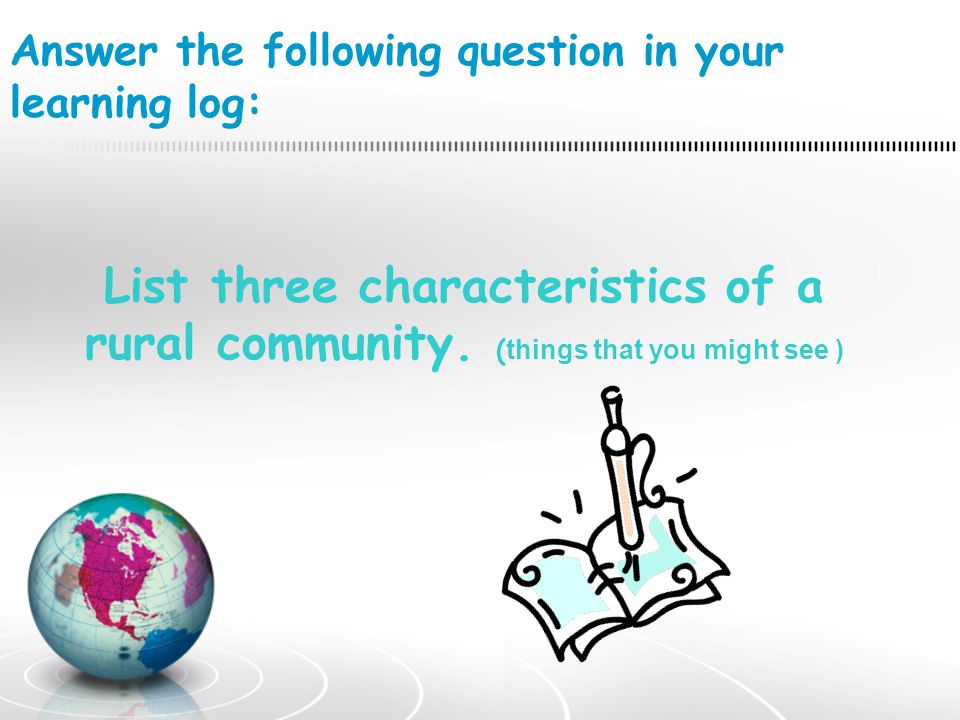 Answer the following question in your learning log:
