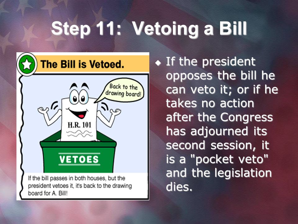 Step 11: Vetoing a Bill