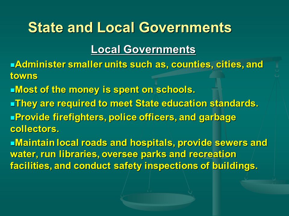 State and Local Governments