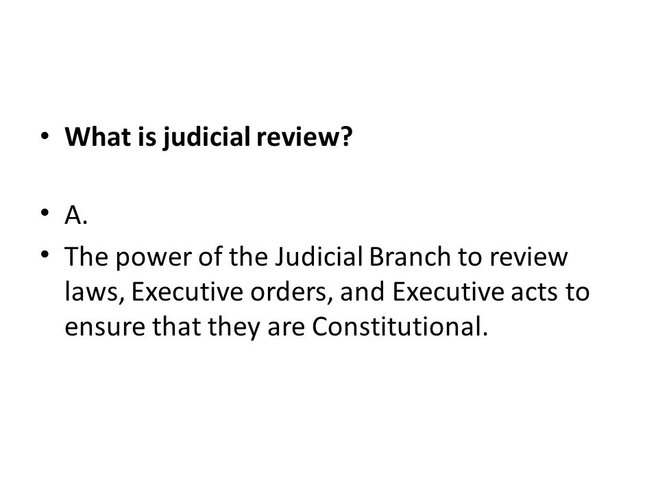 What is judicial review