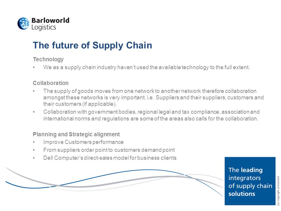 The future of Supply Chain