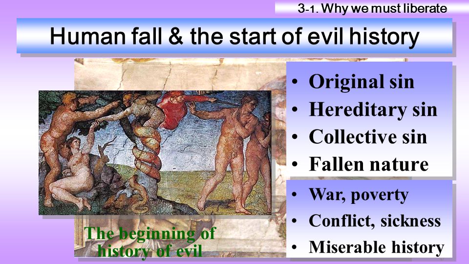 Human fall & the start of evil history