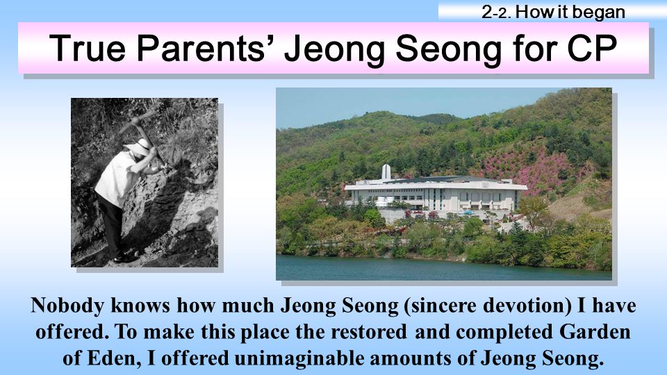 True Parents’ Jeong Seong for CP