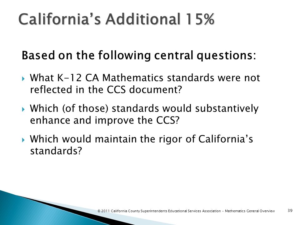 California’s Additional 15%