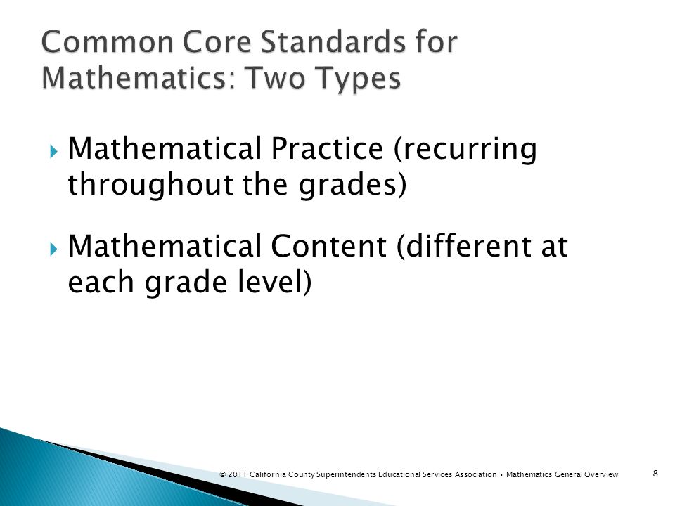 Common Core Standards for Mathematics: Two Types