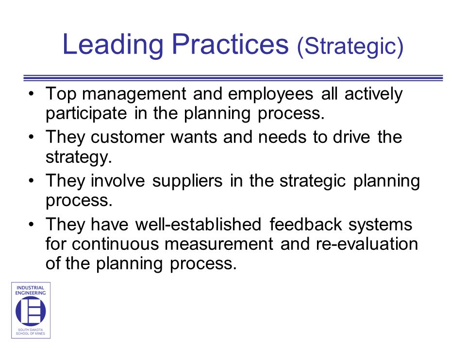 Leading Practices (Strategic)