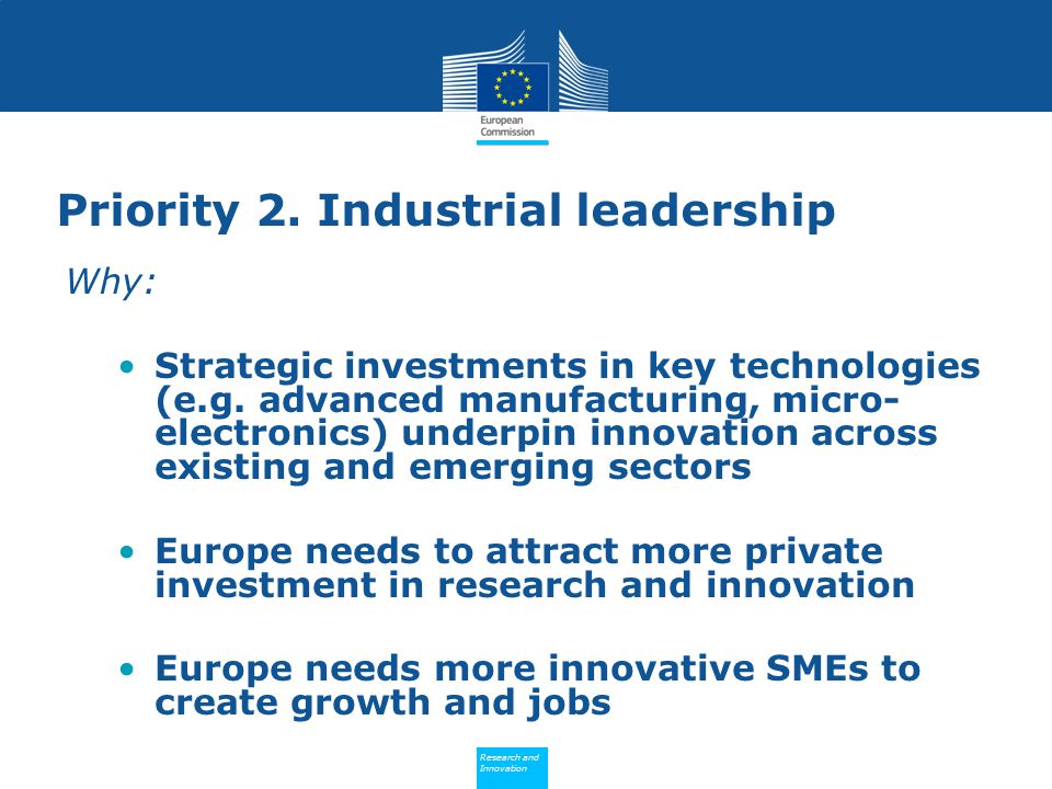 Priority 2. Industrial leadership