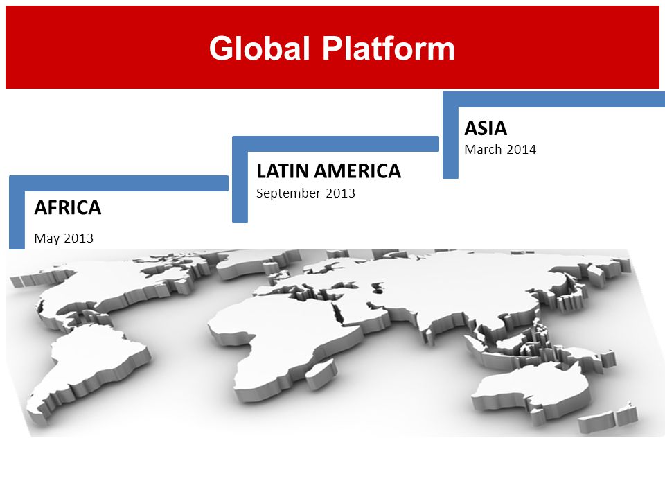 Global Platform AFRICA LATIN AMERICA ASIA March 2014 May 2013