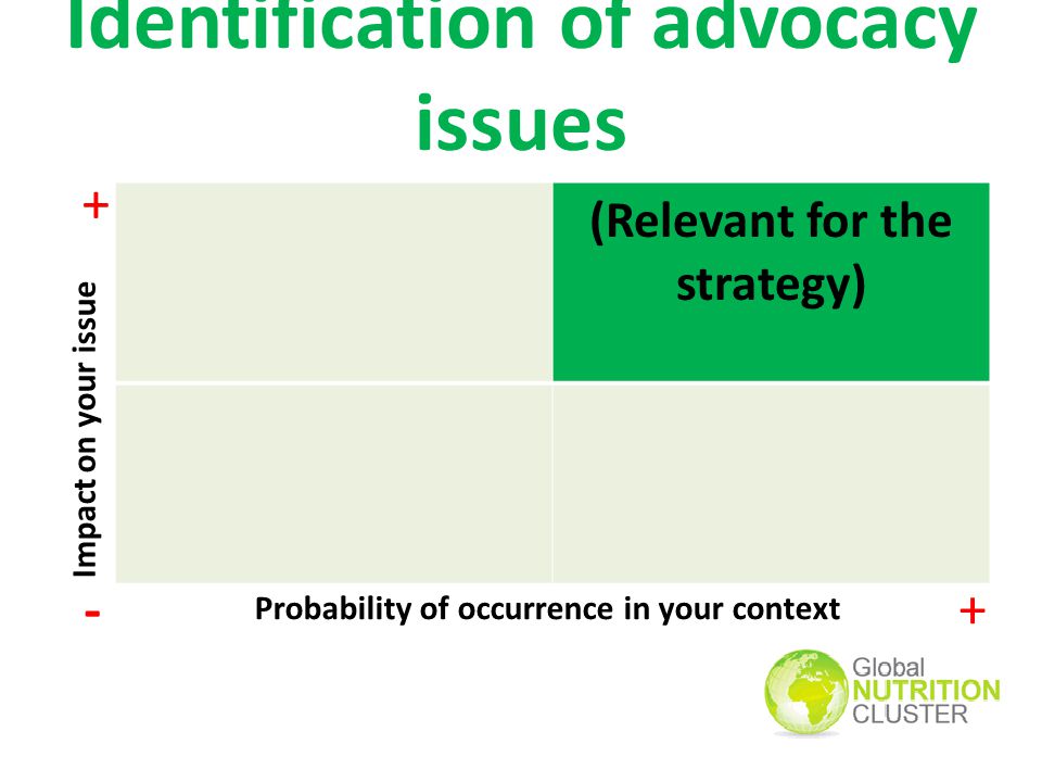 Identification of advocacy issues