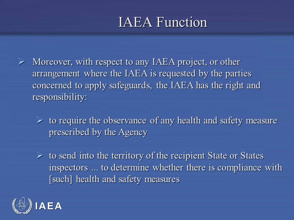 IAEA Function