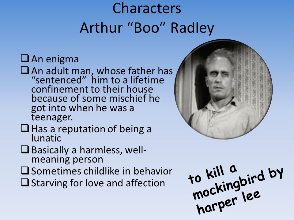 Characters Arthur Boo Radley