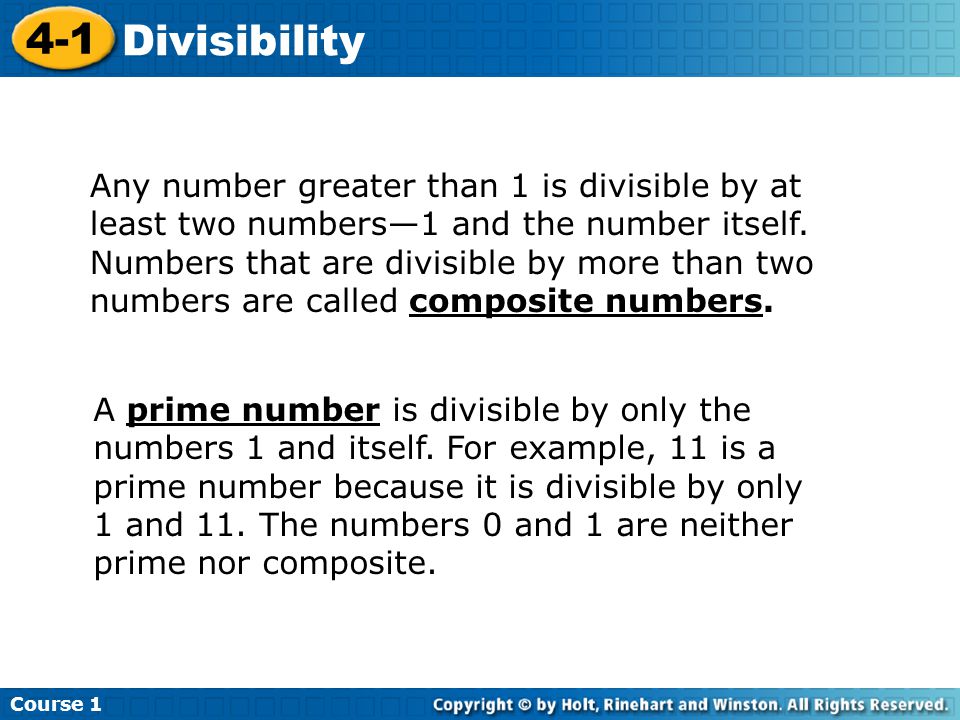 Course Divisibility.