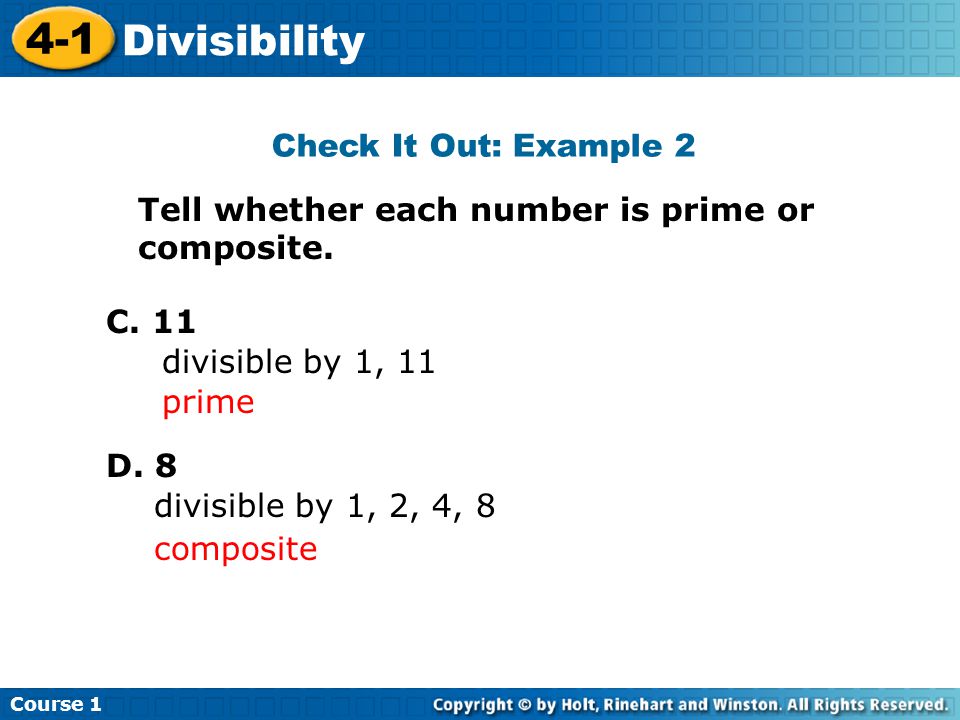 4-1 Divisibility Check It Out: Example 2