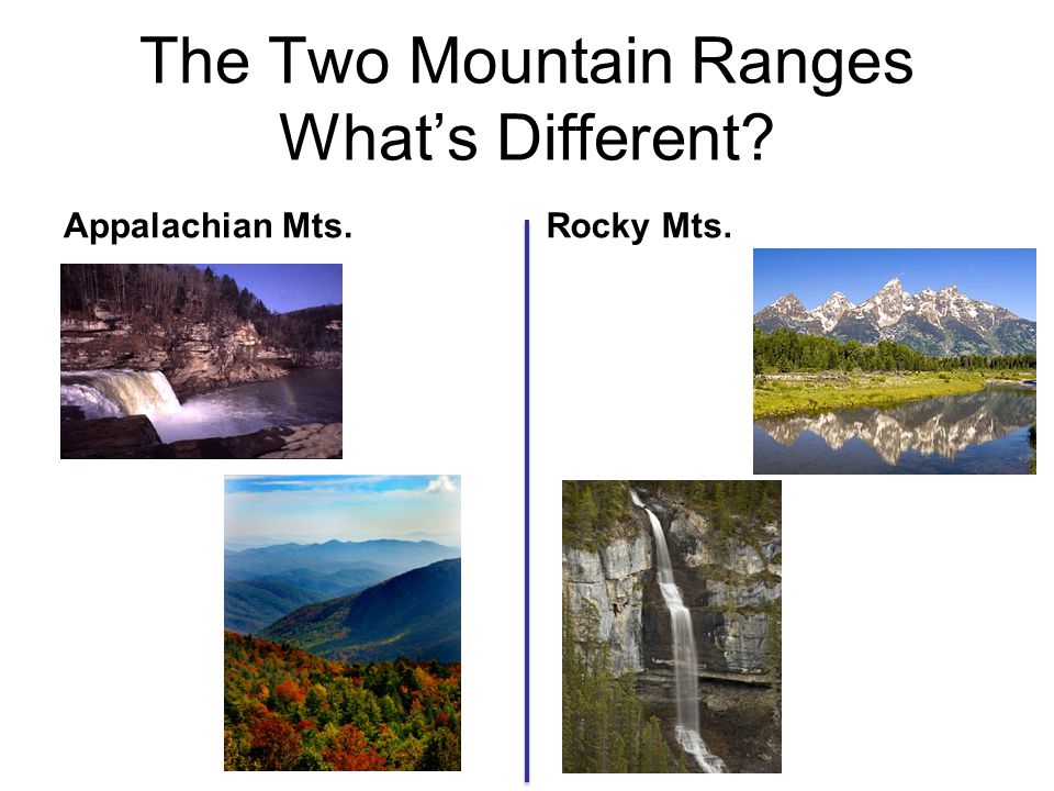 The Two Mountain Ranges What’s Different