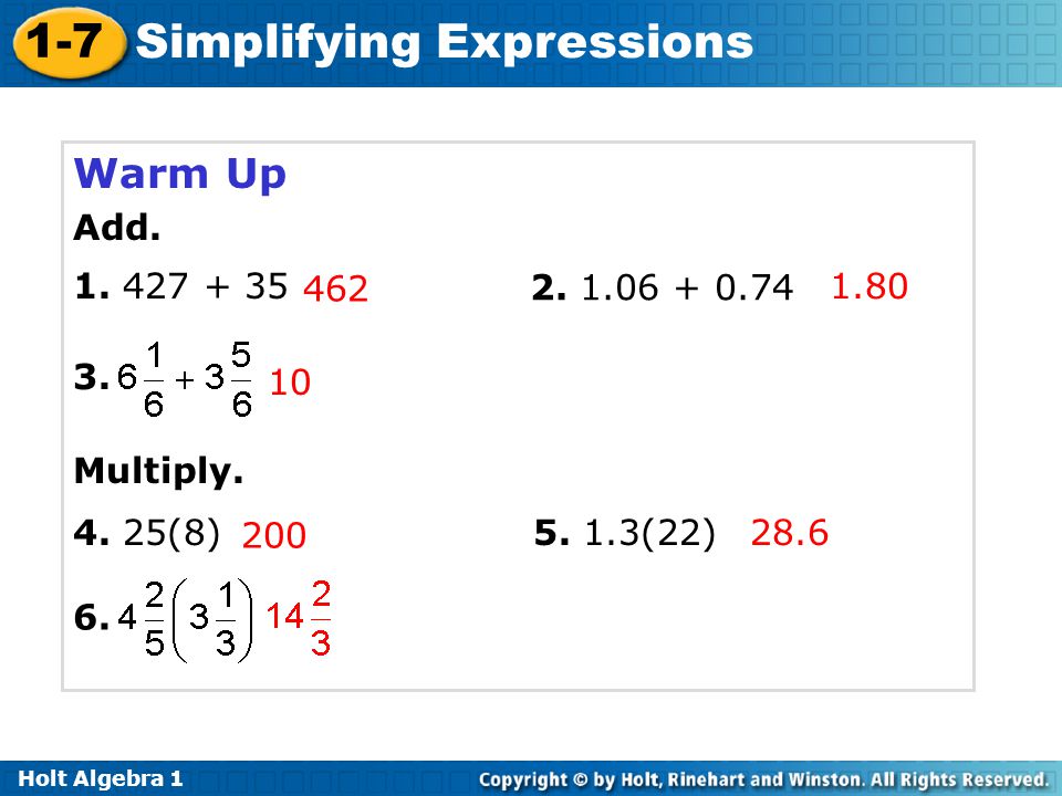 Warm Up Add Multiply (8) (22)
