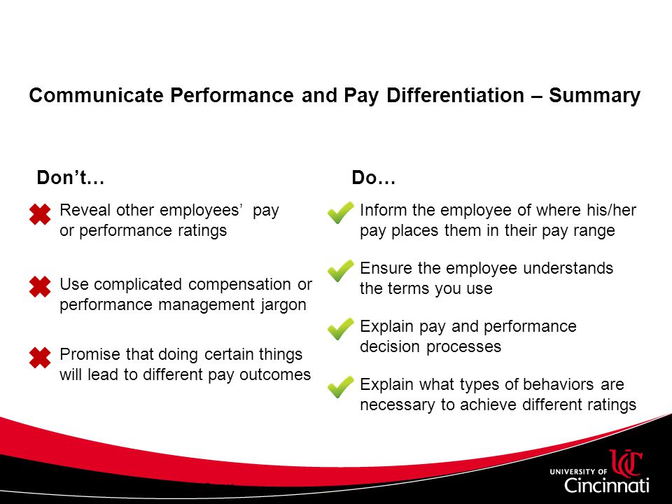 Communicate Performance and Pay Differentiation – Summary