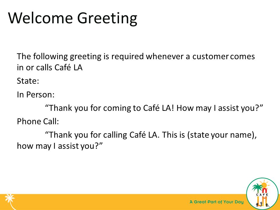 Welcome Greeting