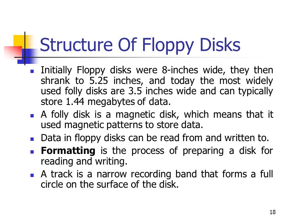 Structure Of Floppy Disks