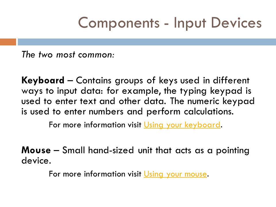 Components - Input Devices