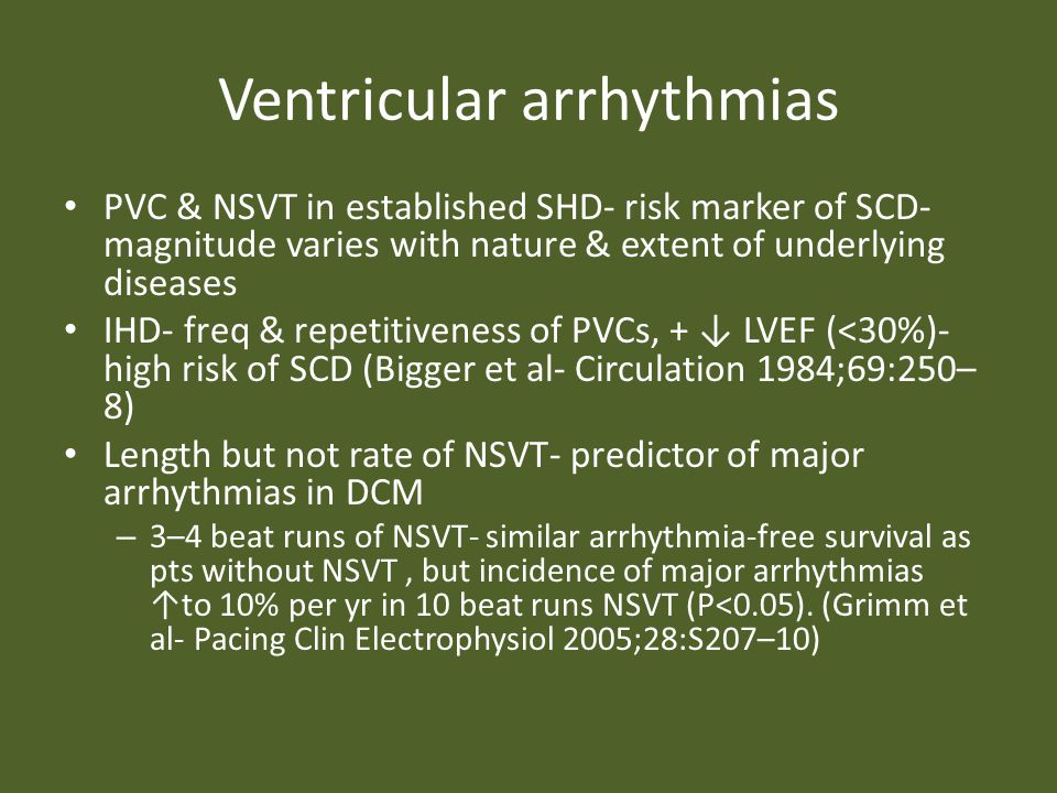 Ventricular arrhythmias