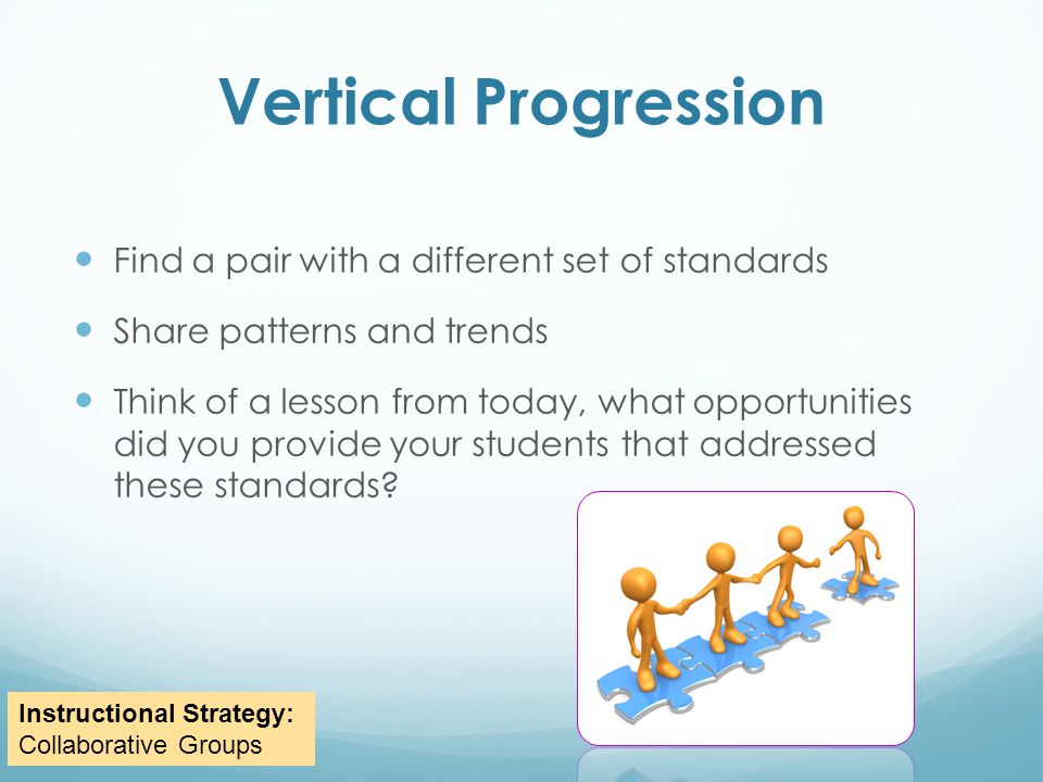 Vertical Progression Find a pair with a different set of standards