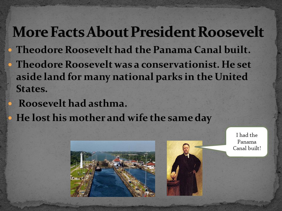 More Facts About President Roosevelt