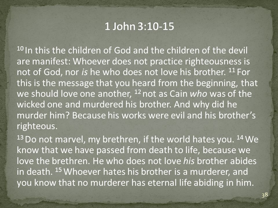 1 John 3:10-15