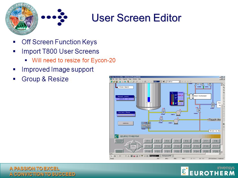 User Screen Editor Off Screen Function Keys Import T800 User Screens