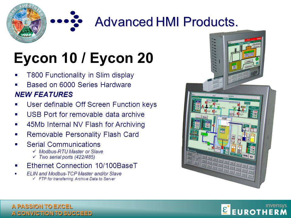 Eycon 10 / Eycon 20 Advanced HMI Products.