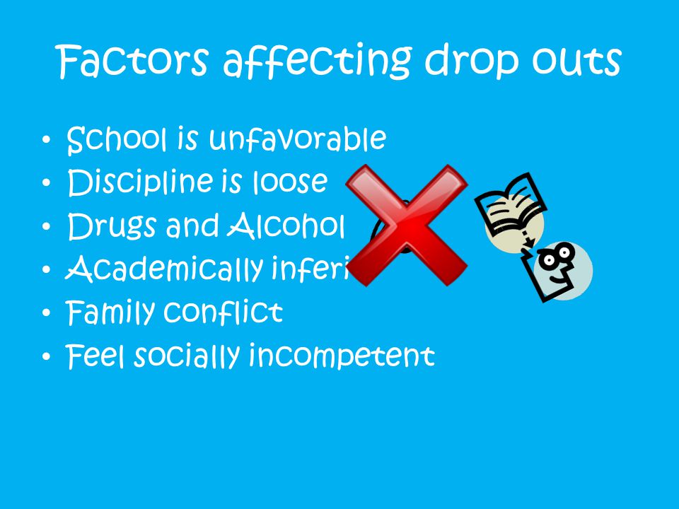 Factors affecting drop outs