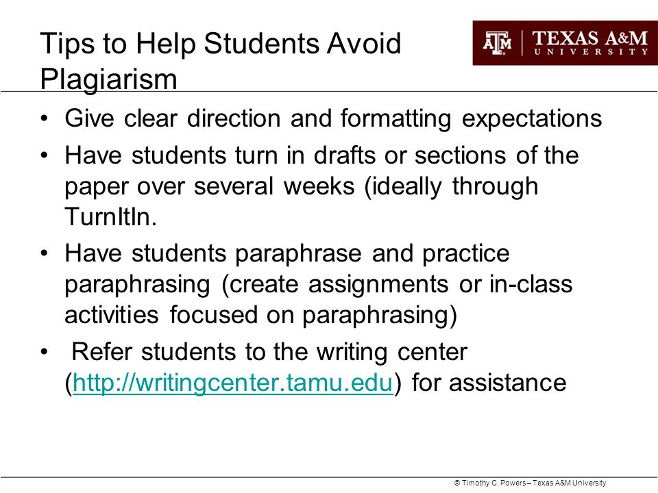 Tips to Help Students Avoid Plagiarism