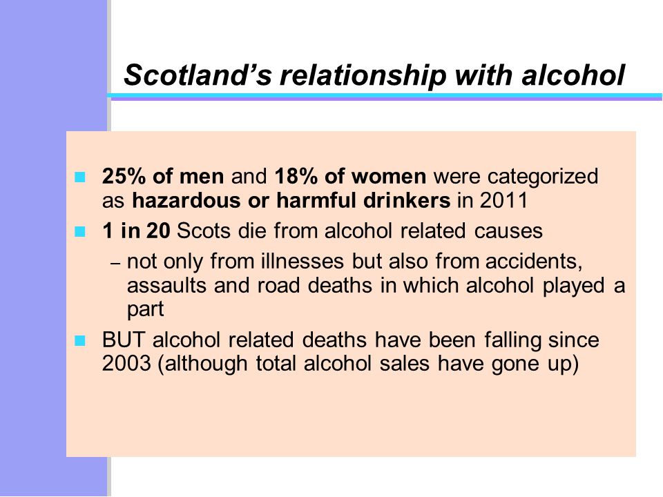Scotland’s relationship with alcohol