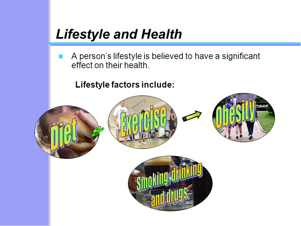 Obesity Exercise Diet & Smoking, drinking and drugs