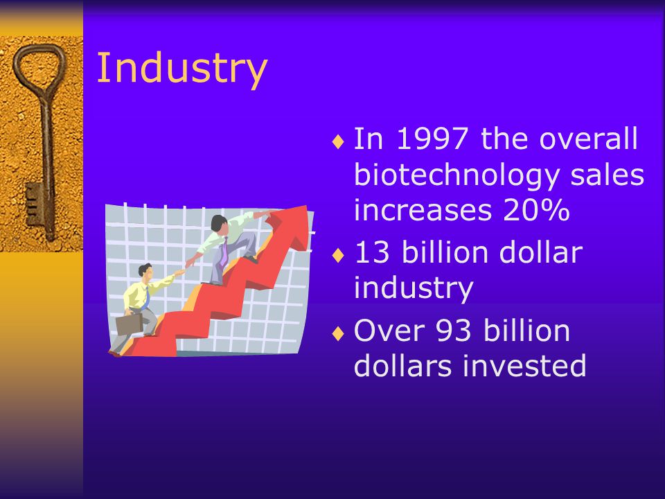 Industry In 1997 the overall biotechnology sales increases 20%
