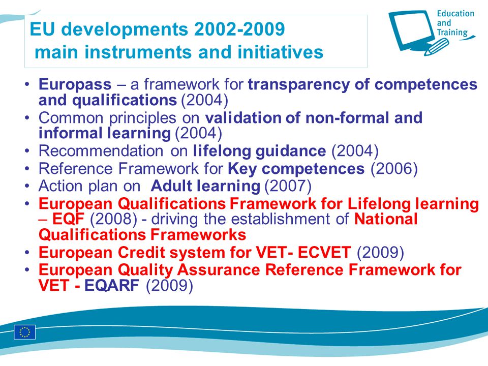 EU developments main instruments and initiatives