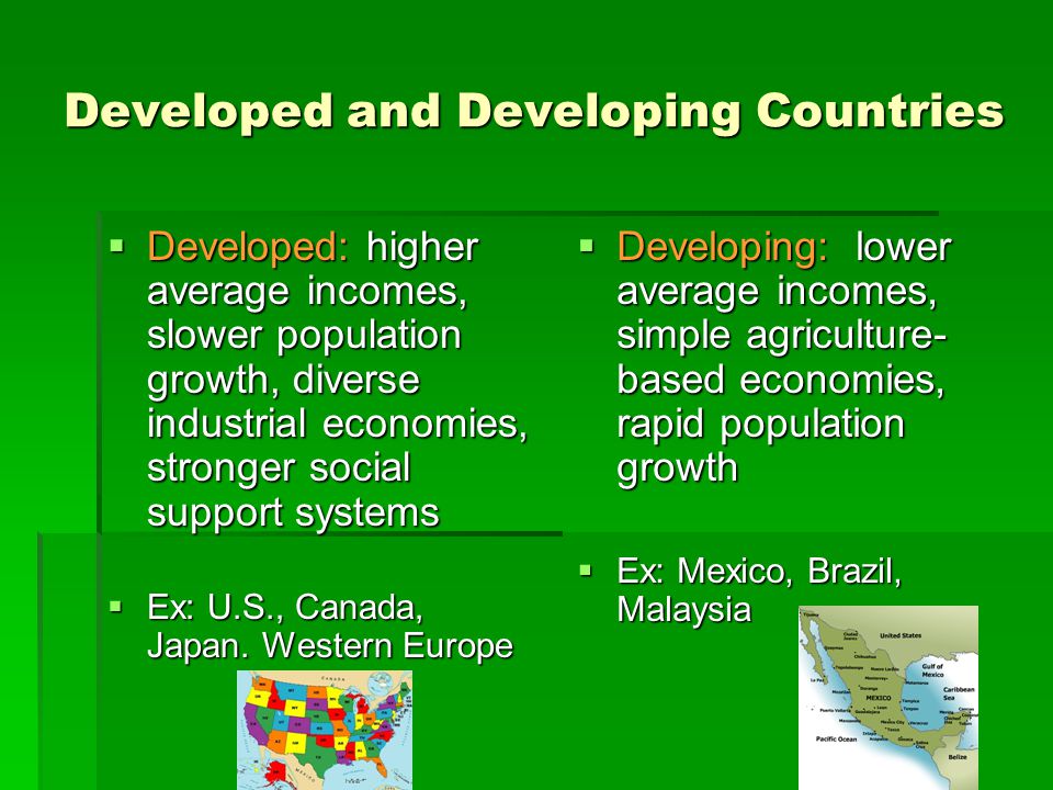 Developed and Developing Countries