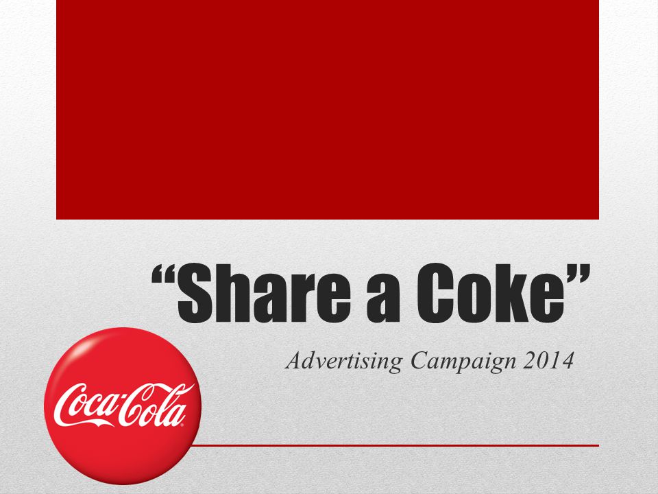 Share a Coke Advertising Campaign 2014