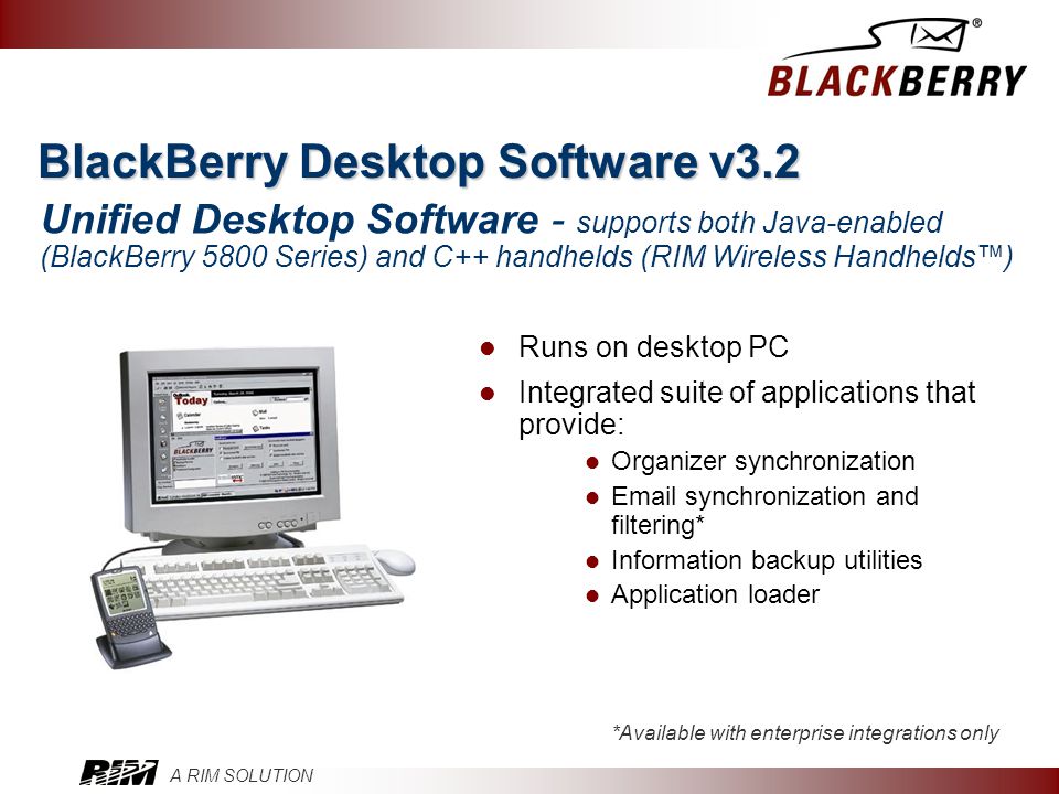 BlackBerry Desktop Software v3.2