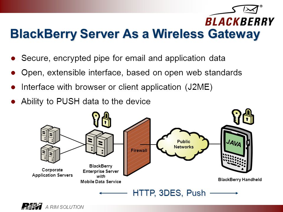 BlackBerry Server As a Wireless Gateway