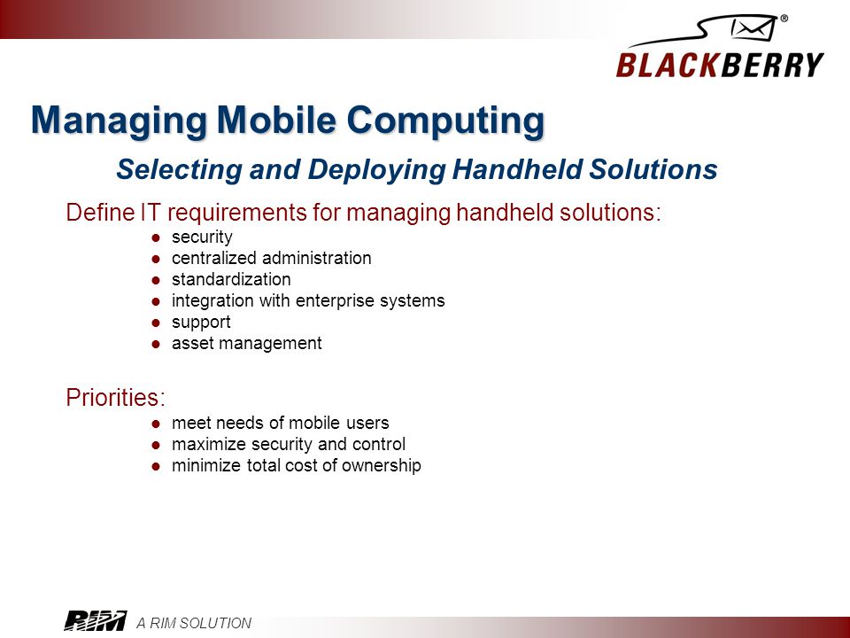 Managing Mobile Computing Selecting and Deploying Handheld Solutions