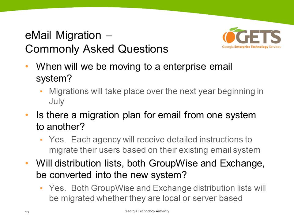 Migration – Commonly Asked Questions