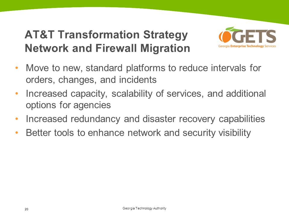 AT&T Transformation Strategy Network and Firewall Migration