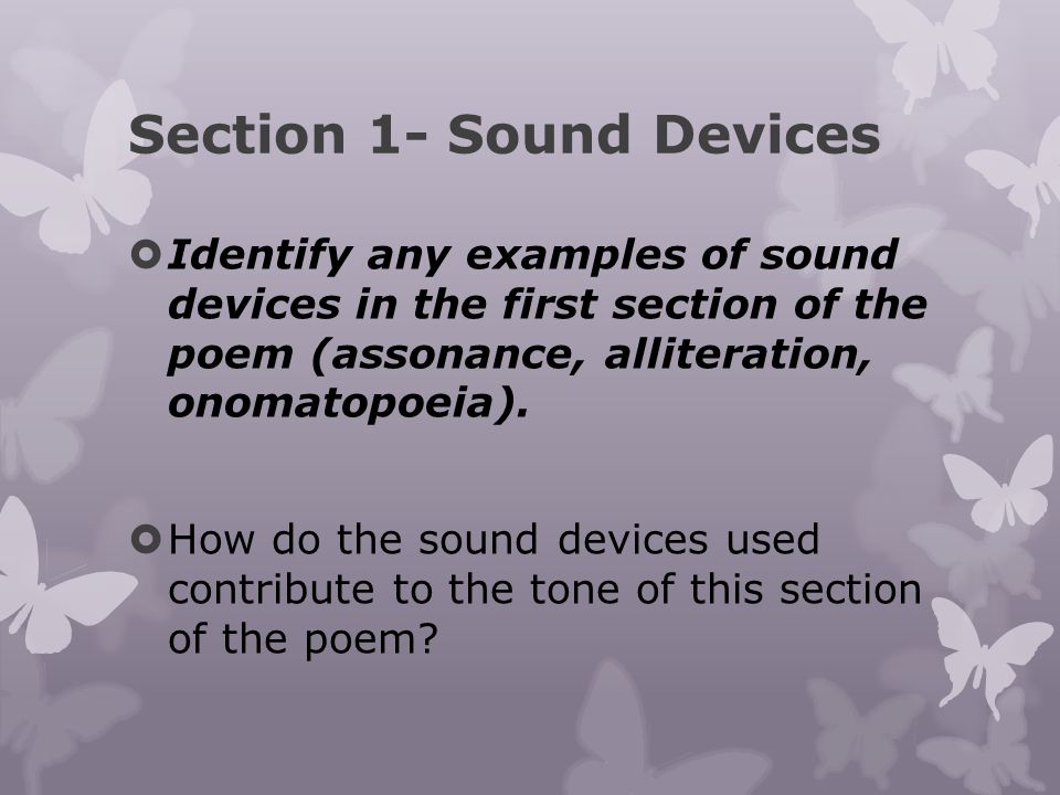 Section 1- Sound Devices