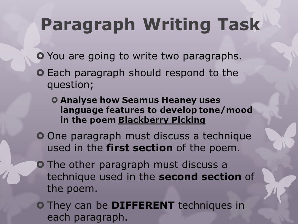 Paragraph Writing Task