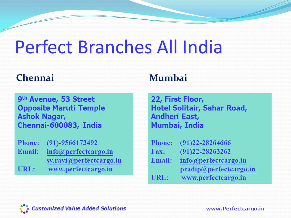 Perfect Branches All India