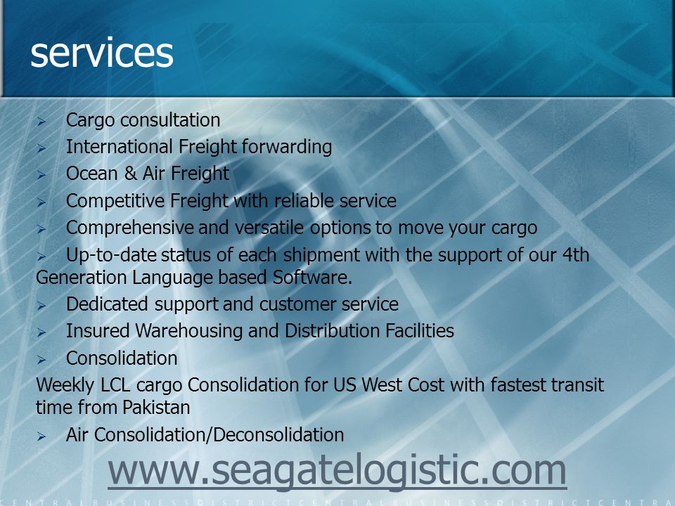 services Cargo consultation International Freight forwarding